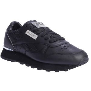 Mallet Mens Classic Reebok Leather Sneakers / Black